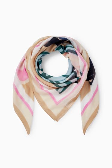 Women - Scarf - patterned - taupe
