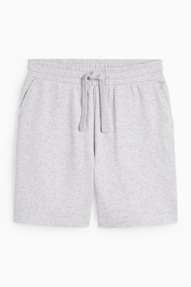 Dona - Pantalons curts bàsics de xandall - mid waist - gris clar jaspiat
