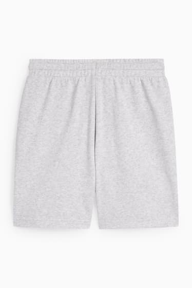 Dona - Pantalons curts bàsics de xandall - mid waist - gris clar jaspiat