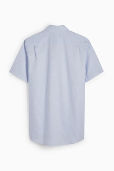 Hombre - Camisa de oficina - regular fit - cutaway - de planchado fácil - azul claro