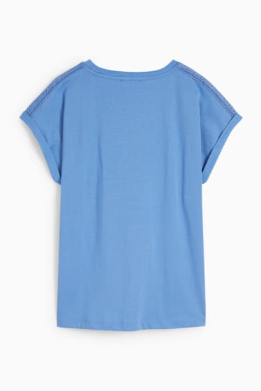 Dames - T-shirt - blauw