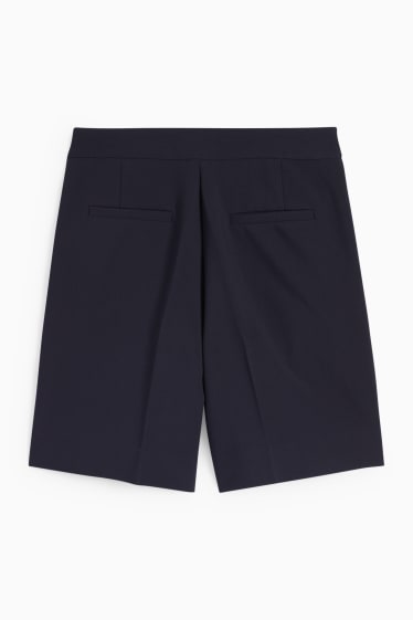 Women - Shorts - high waist - dark blue