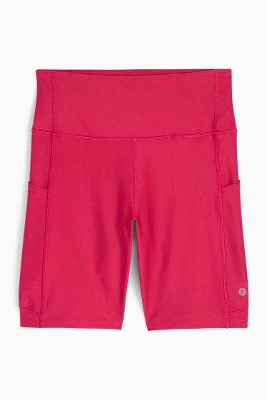 Donna - Shorts tecnici stile ciclista - 4 Way Stretch - rosa scuro
