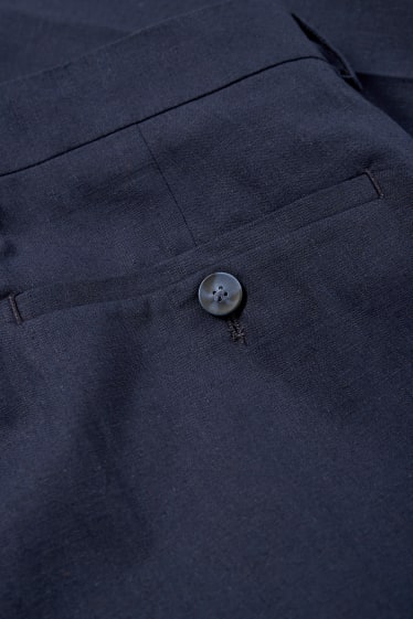 Hommes - Pantalon de costume - regular fit - Flex - LYCRA® - bleu foncé