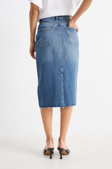 Women - Denim skirt - blue denim