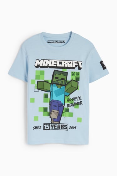 Kinder - Minecraft - Kurzarmshirt - hellblau