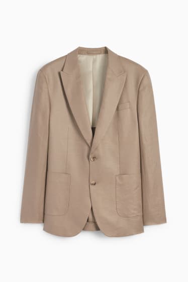 Hommes - Veste de costume en lin - slim fit - beige