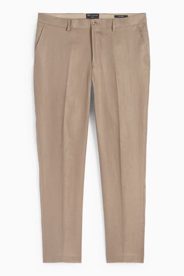 Home - Pantalons combinables de lli - slim fit - beix