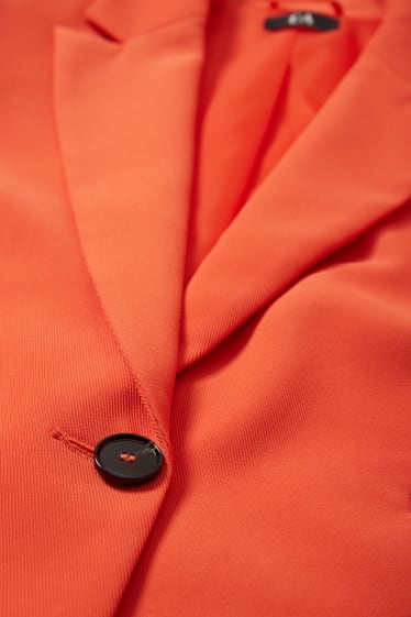 Dames - Korte blazer - relaxed fit - gevoerd - oranje