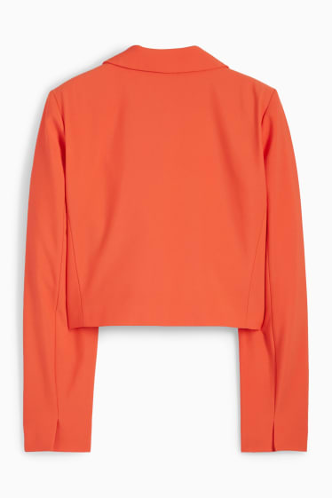 Women - Cropped blazer - relaxed fit - orange