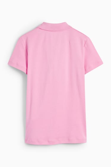 Kobiety - Koszulka polo basic - różowy