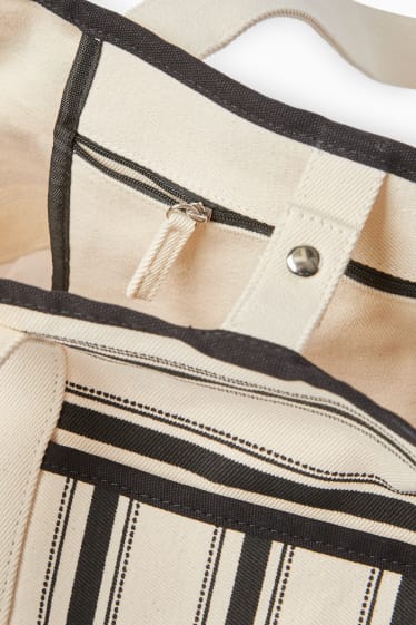 Women - Shopper - striped - black
