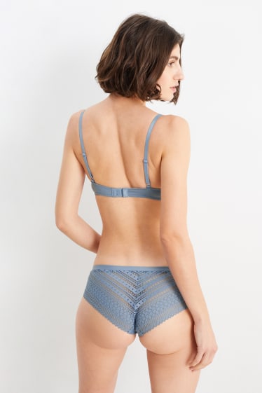 Femmes - Soutien-gorge avec armatures - PLUNGE - ampliforme - bleu