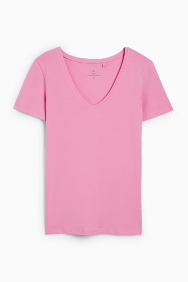 Femei - Tricou basic - roz