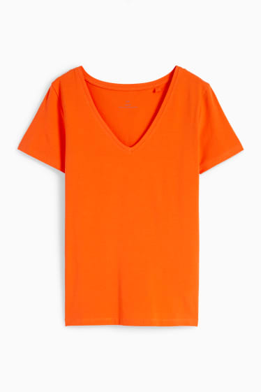 Donna - T-shirt basic - arancione fluorescente