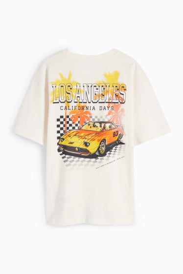 Kinderen - Los Angeles - T-shirt - crème wit