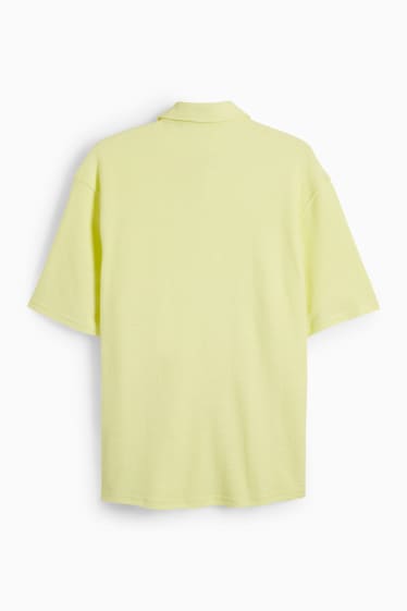 Heren - Overhemd - relaxed fit - kent - geel