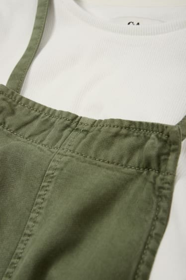Nen/a - Conjunt - samarreta de màniga curta i pantalons de peto - 2 peces - verd