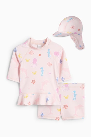 Babys - Zeedieren - baby-UV-zwemoutfit - LYCRA® XTRA LIFE™ - roze