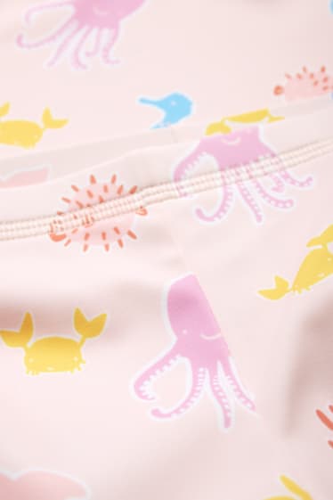 Bebeluși - Animale marine - compleu de baie cu protecție UV bebeluși - LYCRA® XTRA LIFE™ - roz