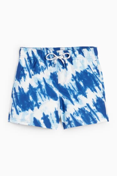 Kinder - Badeshorts - gemustert - blau