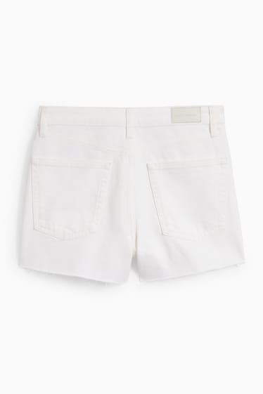 Ragazzi e giovani - CLOCKHOUSE - shorts di jeans - vita alta - bianco