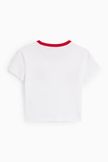 Jóvenes - CLOCKHOUSE - camiseta crop - blanco