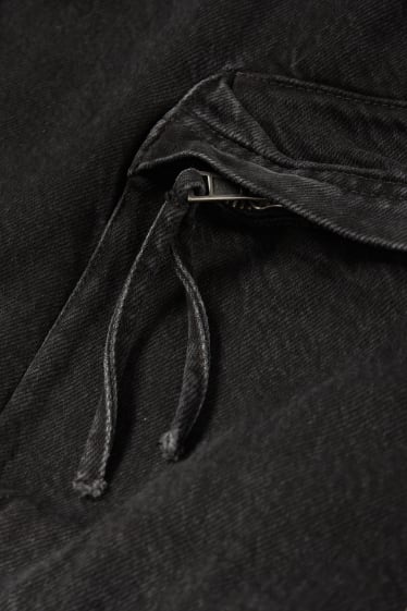 Ados & jeunes adultes - CLOCKHOUSE - jupe cargo en jean - jean gris foncé