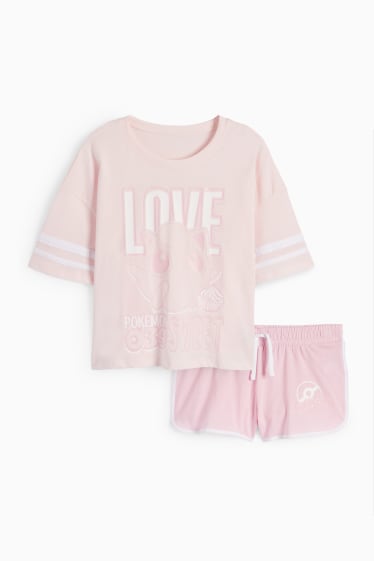 Kinder - Pokémon - Shorty-Pyjama - 2 teilig - rosa