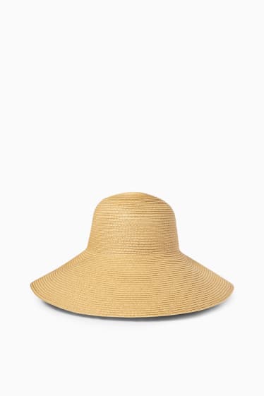 Femei - Pălărie de paie - bej