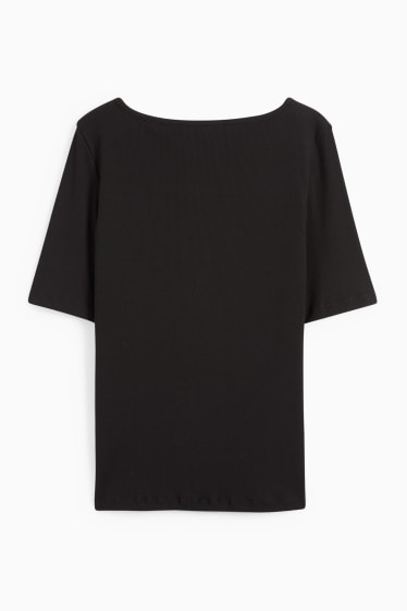 Dames - Basic T-shirt - zwart