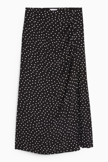 Dames - Rok - met stippen - zwart
