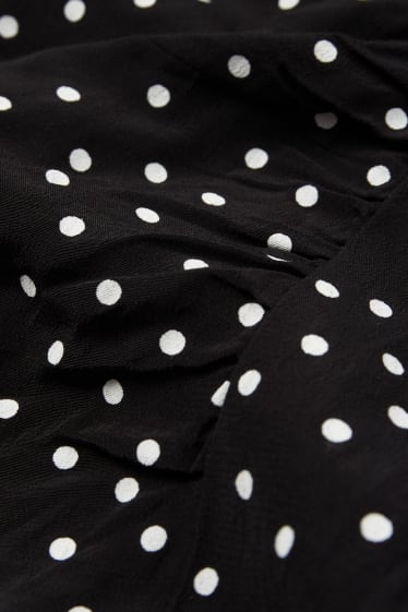 Dames - Rok - met stippen - zwart