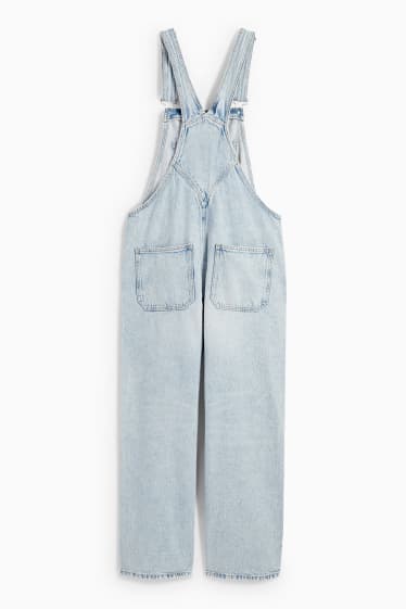 Dames - CLOCKHOUSE - tuinbroek van spijkerstof - relaxed fit - jeanslichtblauw