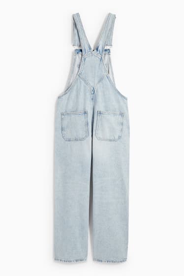 Women - Denim dungarees - relaxed fit - denim-light blue