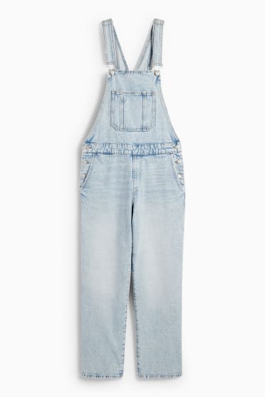 Women - Denim dungarees - relaxed fit - denim-light blue