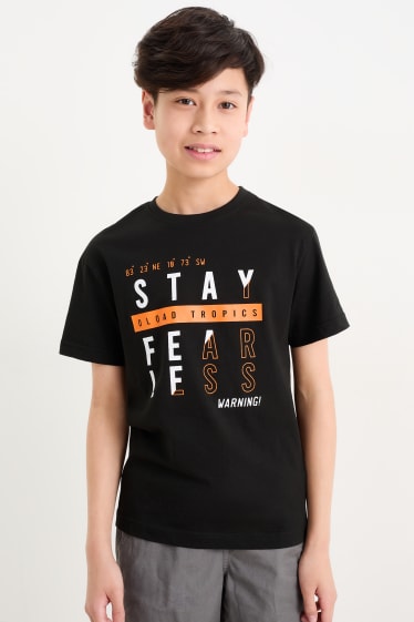 Kinderen - Verfspetters - set - T-shirt en overhemd - 2-delig - wit / zwart
