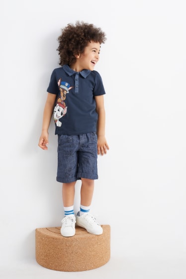 Kinder - PAW Patrol - Set - Poloshirt und Jeans-Shorts - 2 teilig - dunkelblau