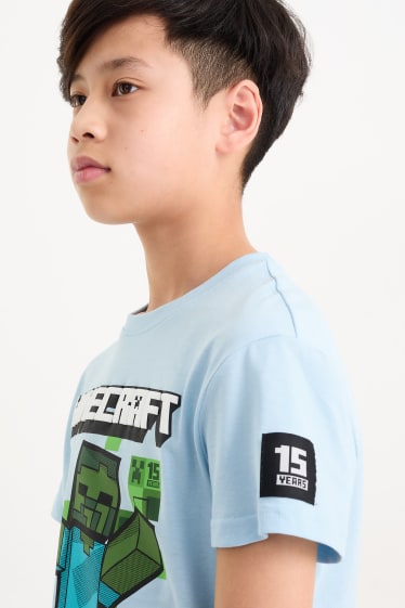Dzieci - Minecraft - koszulka z krótkim rękawem - jasnoniebieski