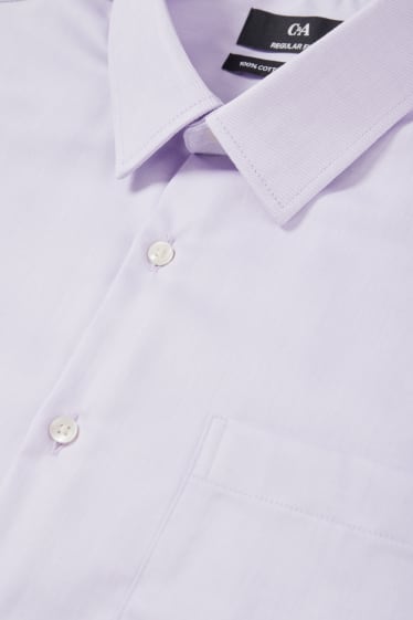 Men - Shirt - regular fit - kent collar - easy-iron - light violet