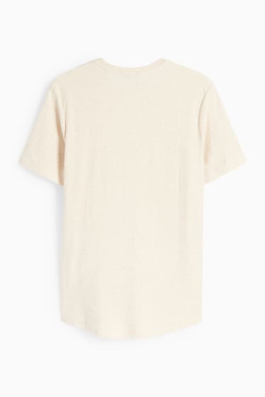 Heren - T-shirt - licht beige