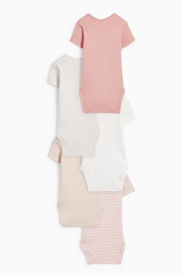 Babies - Multipack of 5 - baby bodysuit - rose