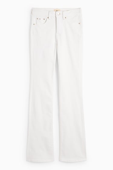 Mujer - Bootcut jeans - mid waist - LYCRA® - blanco roto