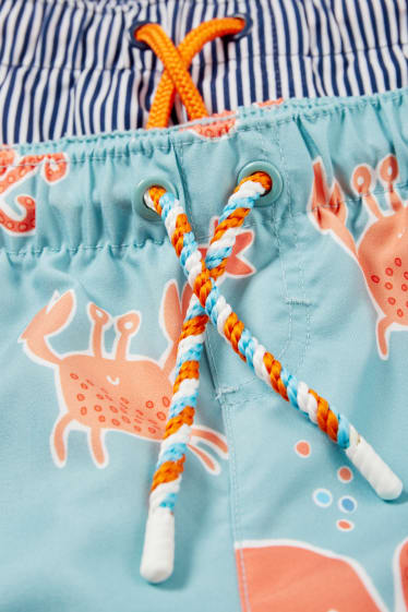 Bébés - Lot de 2 - animaux marins - shorts de bain pour bébé - bleu