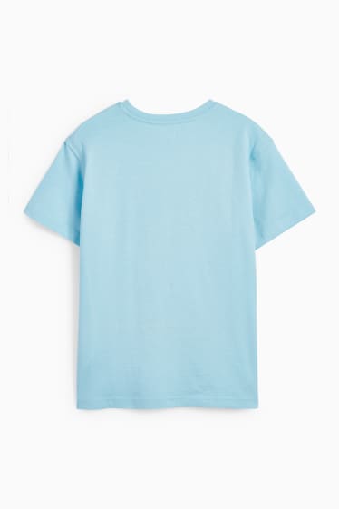 Bambini - T-shirt - motivo sneakers - azzurro