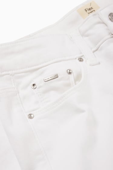 Women - Slim jeans - mid-rise waist - shaping jeans - Flex - LYCRA® - cremewhite