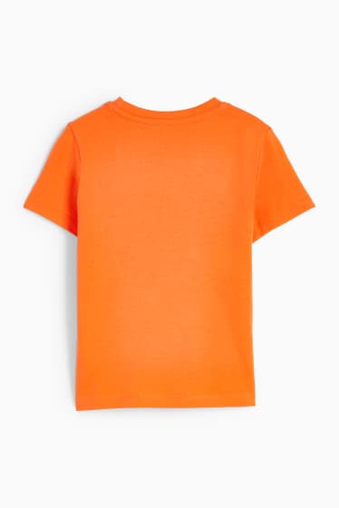Children - Tiger - short sleeve T-shirt - shiny - orange