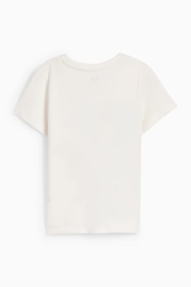 Copii - Animale - tricou cu mânecă scurtă - alb-crem