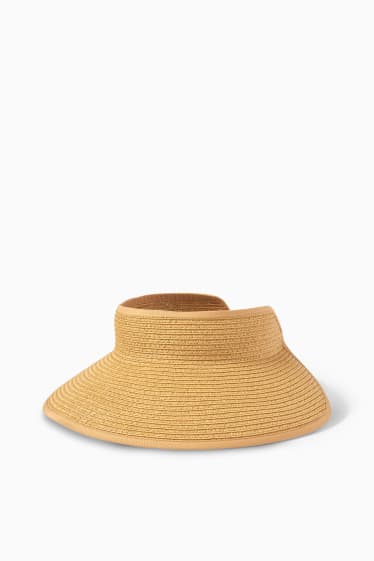Women - Straw sun visor - beige