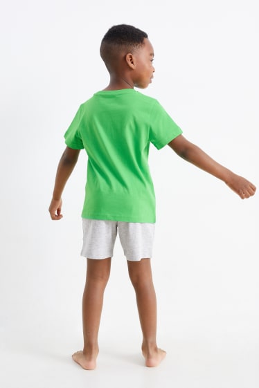 Dzieci - Minecraft - letnia piżama - 2-części - zielony